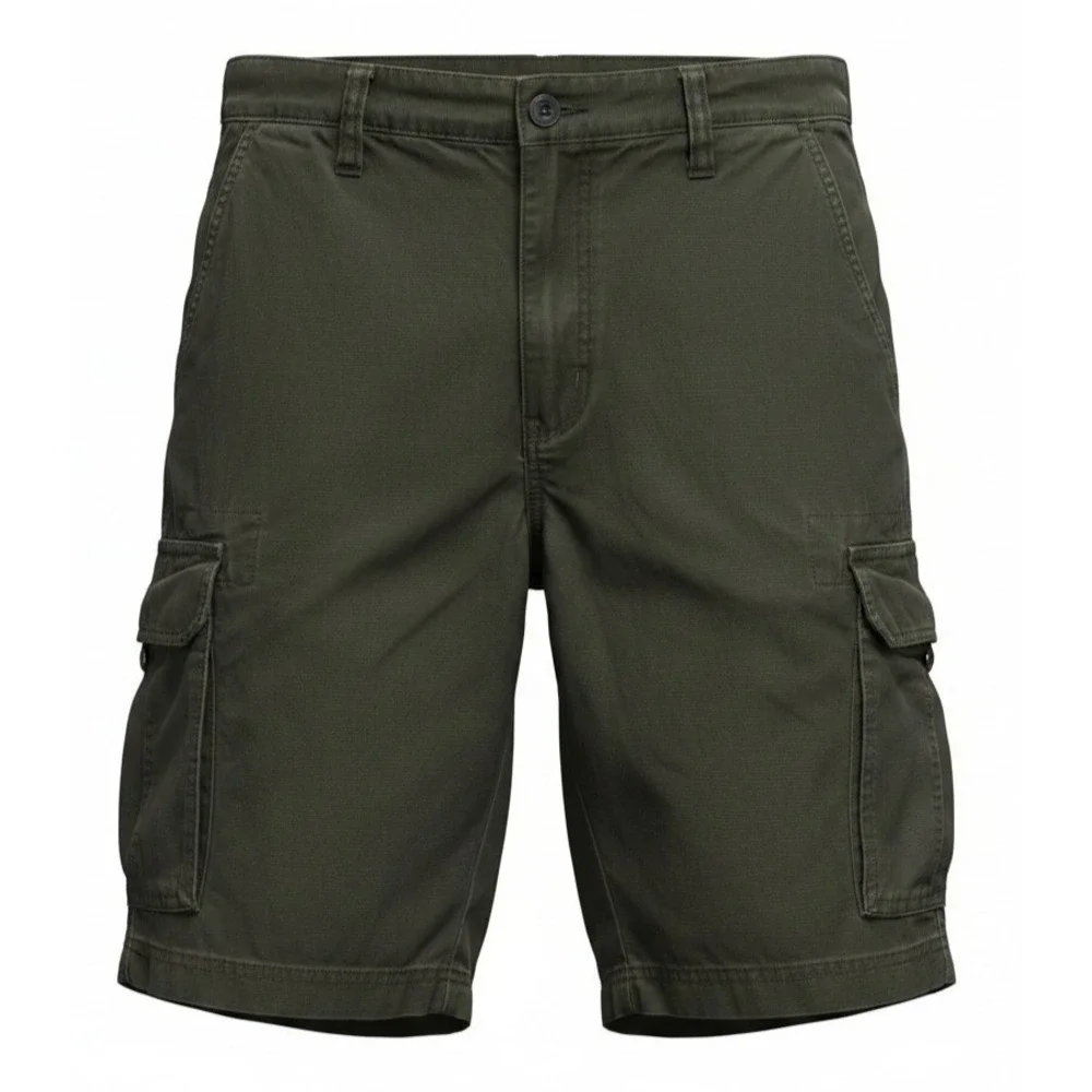 Chaps Black Cargo Shorts Mens 34 Ottoman Weave Twill Gorpcore Utility Workwear